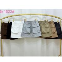 ราคา ป้าย A K รุ่น 1522 กระโปรงสั้นกระเป๋าคู่ ผ้าวอม ซับในกางเกง (25022543843)
