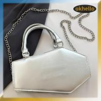 ราคา Okhello th Pu Leather Casual Shoulder Bag Coffin Shaped Women Solid Fashionable Satchel Bag (27150849989)