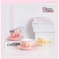 ราคา ชุดจานรองแก้วกาแฟ ชา ลายดอกไม้ ขนาดเล็ก ประดับโบว์ (19678011495)