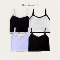 ราคา เสื้อสายเดี่ยวลูกไม้ ครอปสายเดี่ยว เสื้อสายเดี่ยวคอวีแฟชั่น พร้อมส่ง (21467611602)