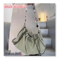 ราคา กระเป๋าเป้สะพายหลัง แบบผูกเชือก ประดับลูกปัด แฟชั่นทันสมัย สําหรับผู้หญิง (22483296181)