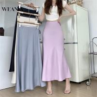 ราคา Weania กระโปรงยาว ผ้าซาติน ทรงหางปลา สไตล์เกาหลี สําหรับผู้หญิง (21392644358)