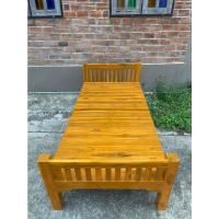 ราคา เตียงหัวซี่ท้ายซี่ สีสัก ขนาดประมาณ 200 100 40 เซนติเมตร (16835247160)