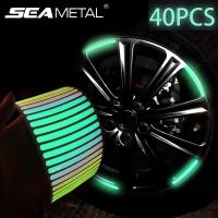 ราคา SEAMETAL 40 20Pcs สติ๊กเกอร์เรืองแสง สติ๊กเกอร์ติดรถ สติ๊กเกอร์สะท้อนแสงล้อ แถบสะท้อนแสงขอบรถ สติ๊กเกอร์เตือน Luminous Sticker Car Stickers Reflective (19518447287)