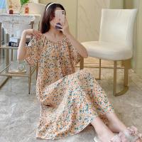 ราคา Moshy th ชุดนอนกระโปรงยาว ผ้าฝ้าย แขนสั้น คอกลม ลายดอกไม้ เซ็กซี่ สําหรับสตรี 2023 (25871342650)