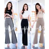 ราคา กางเกงเอวสูง ขาม้า ผ้าโรเชส ยืด แถบข้าง ยาว 40 นิ้ว (23804863016)