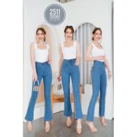 ราคา กางเกงยีนส์ขาม้าเอวสูง รุ่นผ้ายืด ป้าย2511 (19038276936)