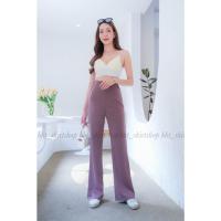 ราคา กางเกงทรงขาม้า เอวสูงผ้าโรเชส มีกระเป๋าด้านข้าง (23109892865)