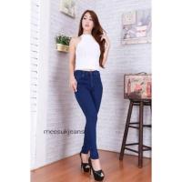 ราคา กางเกงยีนส์เอวสูง ขาเดฟ ยืด หลายสี (8771595950)