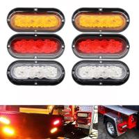 ราคา ไฟท้ายรถบรรทุก ไฟเบรก LED 10 ดวง 12V 6 นิ้ว 2 ชิ้น (24260555163)