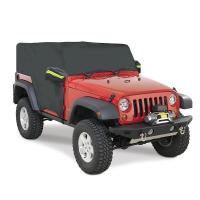 ราคา ผ้าคลุมรถยนต์ แบบครึ่งหนึ่ง กันน้ํา กันฝุ่น กัน UV สีดํา สําหรับ JEEP Wrangler TJ 2 ประตู 4 ประตู (24254588298)