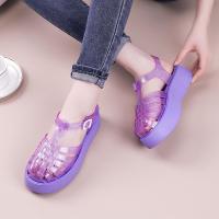 ราคา รองเท้ายางสีใส รัดส้น ส้นตึก เบอร์ 36 41 รหัส LLJ618 (23580445762)
