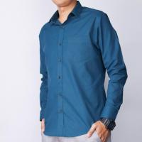 ราคา เสื้อเชิ้ตแขนยาวคอปก สีเขียวทะเล M XL ผ้าoxford (7919362810)