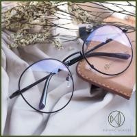 ราคา แว่นตา เลนส์กรองแสง สีดำ กรองแสงสีฟ้าสูงสุด95 กันUV99 แว่นตา กรองแสงBotanic Glasses ทรงหยดน้ำ (120747047)
