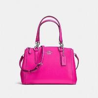 ราคา COACH แท้มือหนึ่ง ตำหนิเบา รุ่น MINI CHRISTIE CARRYALL IN CROSSGRAIN LEATHER COACH F57523 (22574251274)