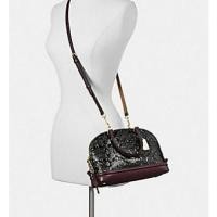 ราคา Clearance ลดขาดทุน แท้ ตำหนิเบา COACH MINI SIERRA SATCHEL IN SIGNATURE DEBOSSED PATENT LEATHER COACH F55450 F27597 (22420770614)