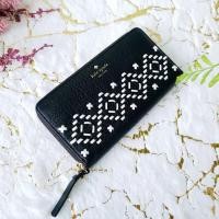ราคา Kate Spade Neda Flynn Street Zip Around Wallet WLRU4927 กระเป๋าสตางค์สีดำ สีดำ (17153572150)