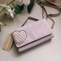 ราคา ์New Arrival กระเป๋าสะพาย Michael Kors Jetset Heart Phone Wallet Navy White Cross Body Bag (22189976437)