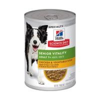ราคา Hill s Science Diet Senior Vitality อาหารกระป๋องสุนัข 7 สูตรสตูไก่ย่าง ขนาด 354 กรัม (25229737518)