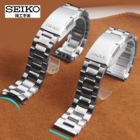 ราคา ทดแทน SEIKO No 5 สายเหล ็ กนาฬิกากลไกเดิม SEIKO กันน ้ ําเคลือบแปรงชาย SNKM83J1 สร ้ อยข ้ อมือปากโค ้ ง SE61 (29351832313)