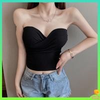 ราคา เกาะอกแฟชั่น เสื้อเกาะอกแฟชั่น เครื่องจักรลมแรงเกาหลีรุ่นเกาหลีสัญลักษณ์สลิงเสื้อกั๊กผู้หญิงฤดูร้อนใหม่สวมใส่พาสต้าสั้น ๆ (21027840780)