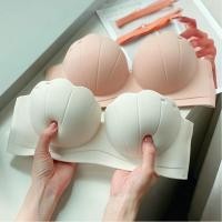 ราคา ชุดชั้นในไร้รอยต่อ บราไร้โครง ดันทรง รูปเปลือกหอย สายถอดได้ (23376073139)