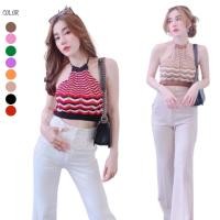 ราคา ส่งไวเวอร์ ครอปท็อปเว้าหลังผูกคอ เนื้อไหมพรมแต่งลายไล่สีแมชชี่สวยมากกกก ทรงผูกคอคิ้วๆ จั้มช่วงเอว เนื้อไหมพรมใส่สบาย (14949991404)