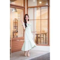 ราคา Nella Ruffle Shoulder Dress สีเขียวมิ้นท์ (15781326258)