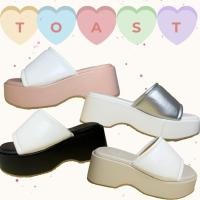 ราคา TOAST size 36 45 รองเท้าส้นตึก พื้นนุ่ม ทูโทน ใส่สบาย นุ่มนิ่ม (25263052231)
