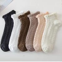 ราคา ถุงเท้าญี่ปุ่นแฟชั่น สไตล์วินเทจ ลายลูกไม้ ผ้าฝ้าย ข้อสั้น สีพื้น สำหรับผู้หญิง (14680647564)