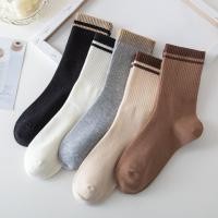 ราคา ถุงเท้าข้อยาว สไตล์ญี่ปุ่นแฟชั่น ถุงเท้าผู้ชายและผู้หญิง สีพื้น ราคาถูก คุณภาพดี ใส่ทำงาน (16060454406)