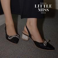 ราคา บวกไซส์ MiniB Little Miss mnb120 รองเท้าคัชชูส้นสูงส้นเพชร ประดับโบว์เพชร (25553055267)