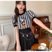 ราคา เสื้อครอปมิกกี้ไหมพรมปักเพชร Freesize พร้อมส่งงานปัก (27600773709)