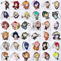 ราคา Set12 พวงกุญแจ สแตรปยางลายการ์ตูน อนิเมะ Anime มือ2 (19590286150)