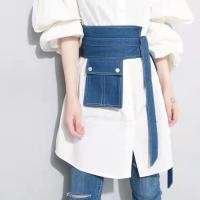 ราคา ขายใหญ่ ผ้ายีนส์คาดเอวกับเสื้อเชิ้ตผู้หญิง เข็มขัดกว้าง ตกแต่งกระเป๋าคาดเอว ผ้าคาดเอว สายรัดเอว ฤดูร้อน (19979895024)