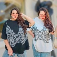 ราคา Bar Lace T shirt เสื้อคอกลม แต่งบราลูกไม้ (25366440495)