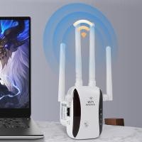 ราคา Wifi สัญญาณ Booster สําหรับบ ้ าน 1200Mbps เครื ่ องขยายเสียงสัญญาณไร ้ สาย WiFi Extenders สัญญาณ Booster 4 เสาอากาศ yamyseth (25678969773)