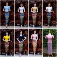 ราคา เสื้อไหมลาว แขนสั้น อัดกาว ซิปหลัง (11250513017)