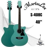 ราคา กีตาร์โปร่ง กีตาร์โปร่งไฟฟ้า ราคาถูก คุณภาพดี มีเหล็กขันคอ MartinLee S 408c เซ็ตอัพตั้งสายพร้อมเล่น (12772988494)