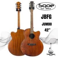 ราคา กีตาร์โปร่ง กีตาร์โปร่งไฟฟ้า Sqoe JBFG ขนาด42นิ้ว สไตล์วินเทจ ลายไม้สวยๆ (18247993530)