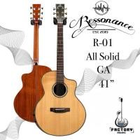 ราคา กีตาร์โปร่ง กีตาร์โปร่งไฟฟ้า ราคาสุดคุ้ม คุณภาพดี 41นิ้ว Ressonance R 03Series Allsolid ไม้แท้ทั้งตัว มีเก็บปลายทาง (22661420776)
