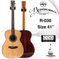 ราคา กีตาร์โปร่ง คุณภาพดี ขนาดมาตรฐาน Ressonance R 030 OM B series ไม้หน้าแท้ มีเก็บปลายทาง (24064292320)