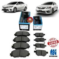 ราคา ผ้าเบรค หน้า หลัง Toyota ALTIS ปี 2008 2018 MKKASHIYAMA พรีเมี่ยม ผลิตญี่ปุ่น (23352179553)