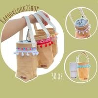 ราคา ถุงใส่แก้วน้ำ หิ้ว ถุงผ้ากระสอบ รักโลก ใส่แก้ว เยติ 30 oz เก็บความเย็น YETI กระเป๋าใส่แก้วน้ำ ของฝาก (6681231434)