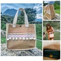 ราคา กระเป๋าหิ้ว ใส่ของ ผ้ากระสอบเคลือบ (10942587401)