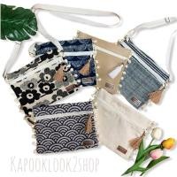 ราคา กระเป๋าผ้าพื้นเมือง แต่งปอมๆ ห้อยพู่ สะพายข้าง สายผ้า (6552660179)