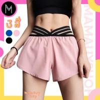 ราคา Mamauyshop กางเกงขาสั้น ออกกำลังกาย ผ้าร่ม I มีซับใน LK330 (1588008495)