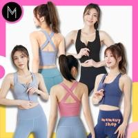 ราคา Sportbra สปอร์ตบราซิปหน้า ตัวยาวผ้าลื่น ซิปไม่ไหล I ฟองน้ำถอดได้ PTM2061 (19694011577)
