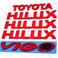 ราคา ชุด 5 ชิ้น VIGO สีแดง ป้ายโลโก้ แต่งรอบคัน สติ๊กเกอร์ 3D โตโยต้า ไฮลักซ์ วีโก้ Logo Sticker Set Toyota Hilux (23975457906)