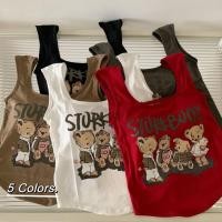 ราคา เสื้อสายเดี่ยว แขนกุด พิมพ์ลาย สไตล์ใหม่ อินเทรนด์บอททอม สไตล์อเมริกัน สําหรับผู้หญิง (20794313910)